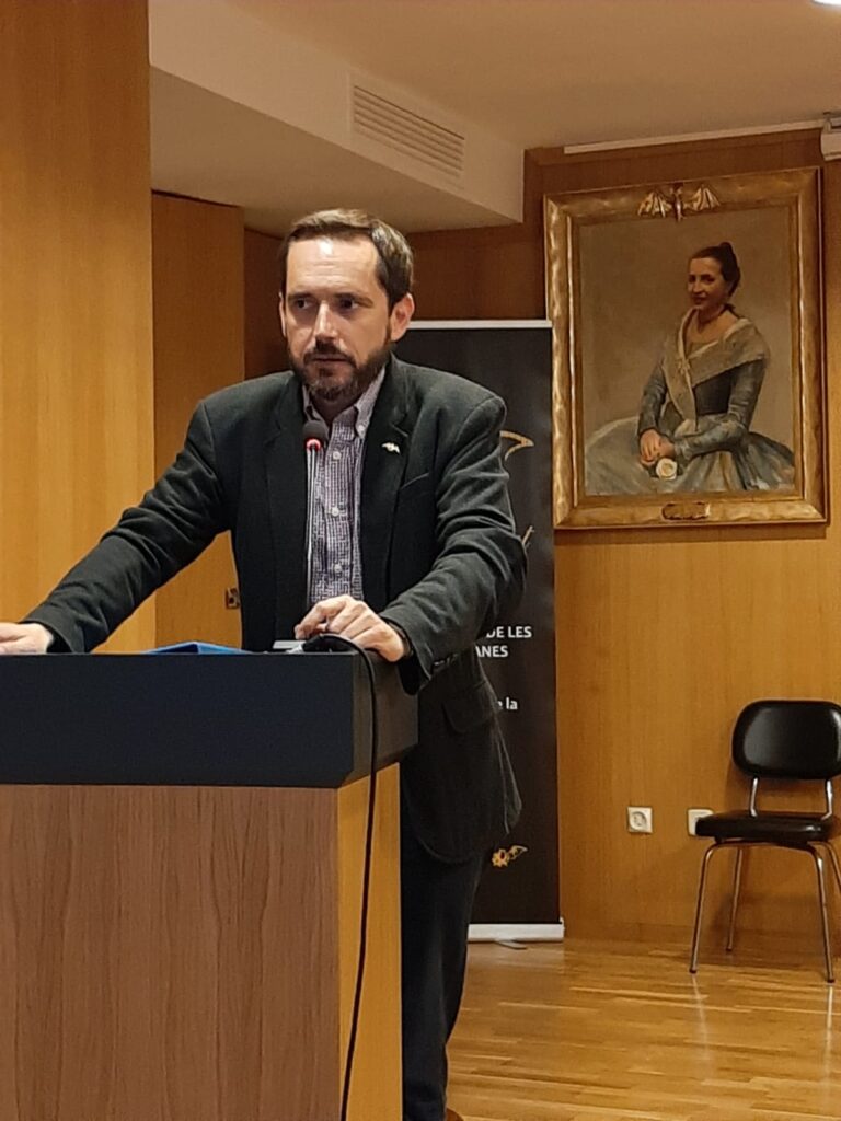 Òscar Rueda en l'homenage a Anfós Ramon en Lo Rat Penat